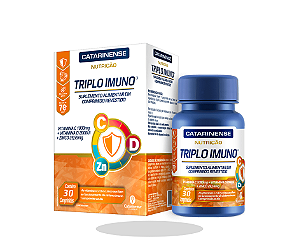 Triplo Imuno (Vit C + Vit D + Zinco) - 30comp - Catarinense Nutricao