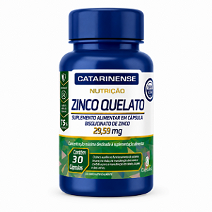 Zinco Quelato 29,59mg - 30 caps - Catarinense