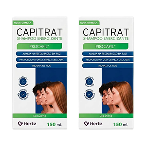2x Capitrat Shampoo Energizante com Procarpil - 150mL Hertz
