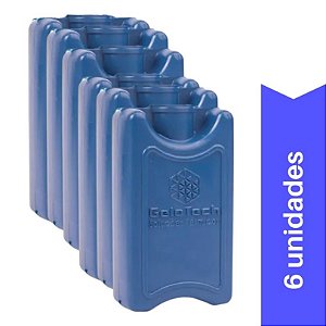 6 unidades - Gelo Rígido 510g Gelotech – Placa Reutilizável