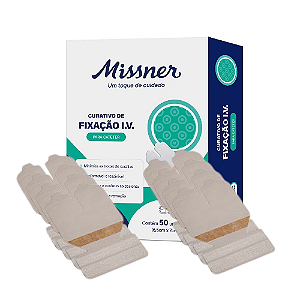 Curativo Fixador de Cateter IV M-TEC 6,5cm x 7cm com 25 Unidades – Missner