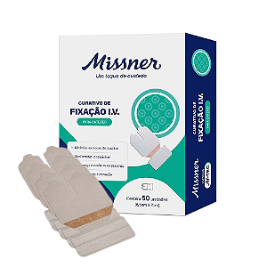 Curativo Fixador de Cateter IV M-TEC 6,5cm x 7cm com 10 Unidades – Missner