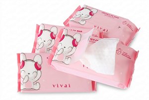 4x Vivai - Lenço Removedor Calmante Camomila e Aloe Vera