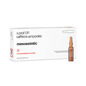 Cafeína X.prof 011 Mesoestetic - Ativo Lipolítico 20 Ampolas de 2ml - Ampolas Redutoras