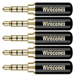 Kit 5 Conectores P2 Trrs Linha Wc 2314 Wireconex
