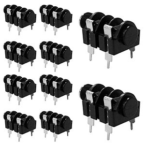 Kit 10 Conectores P10  Mono Femea Painel Ts Wc 344 Wireconex