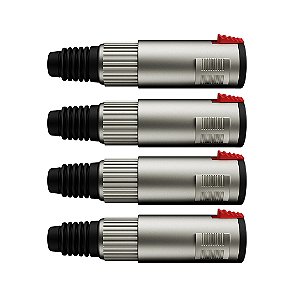 Kit 4 Conectores P10 1/4 Femea Linha Trs Wc 197 Wireconex