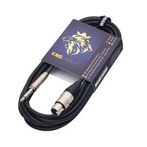 Cabo Para Microfone Desbalanceado XLR / P10 5 Metros Mcd-05 Kng Wireconex