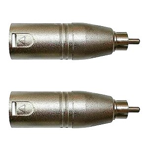 Kit 2 Adaptadores RCA Macho / XLR Macho Wc 243 Ad Wireconex