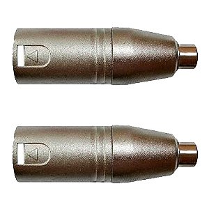Kit 2 Adaptadores RCA Fêmea / XLR Macho Wc 245 Ad Wireconex