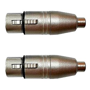 Kit 2 Adaptadores RCA Fêmea / XLR Fêmea Wc 244 Ad Wireconex