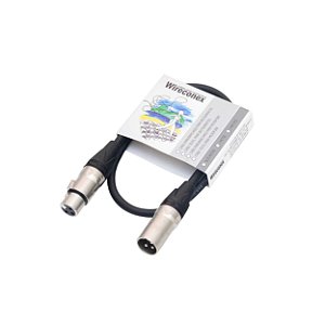 Cabo De Microfone Pro Balanceado Emborrachado XLR / XLR 0,70cm Mpbe-0,70 Wireconex