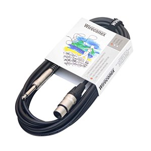 Cabo Para Microfone P10 / XLR 5 Metros Emborrachado Mpae-05 Wireconex