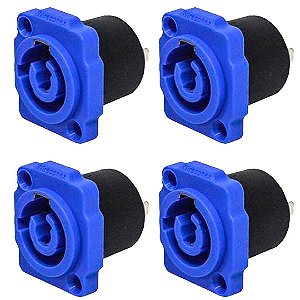 Kit 4 Conectores AC-IN Painel Azul Wc 1823 Wireconex