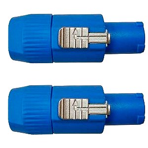 Kit 2 Conectores Para Cabo Fêmea AC Azul Wc 3 Wireconex