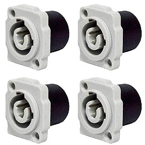 Kit 4 Conectores AC-OUT Painel Azul Wc 1833 Wireconex