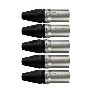Kit 5 Conectores XLR Macho Para Cabo Wc 1013 Wireconex