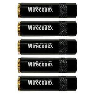 Kit 5 Conectores P2 Stereo Para Cabo Jack Plug Fêmea Wc 2323 Wireconex