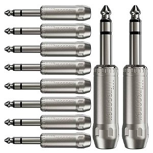 Kit 10 Conectores Plug P10 Stereo Macho Para Cabo Wc1133 Wireconex