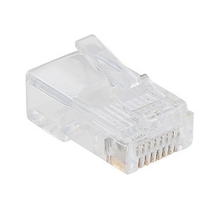 Kit com 100 Plugs Modulares RJ45 8P8C Storm