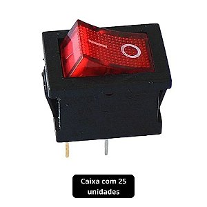 Kit com 25 Chaves Comutadoras 03 Terminais 6A/250VAC Storm