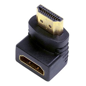 Adaptador HDMI Macho para HDMI Fêmea Gold 90 Graus Storm