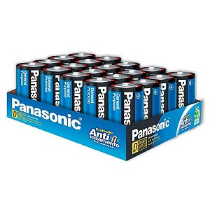 Kit com 20 Pilhas Comuns D Grande Varejo Um-1sh300 Panasonic