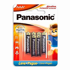 Kit com 6 Pilhas Alcalinas AAA Palito Lr03xab/6b192 Panasonic