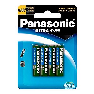 Pilha Comum AAA Palito Sm-4 R03ual/4b400 Panasonic