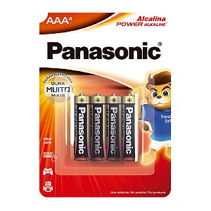 Pilha Alcalina AAA Palito Sm-4 Lr03xab/4b192 Panasonic