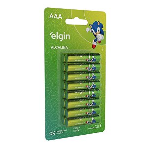 Kit com 16 Pilhas Alcalinas AAA Palito Elgin