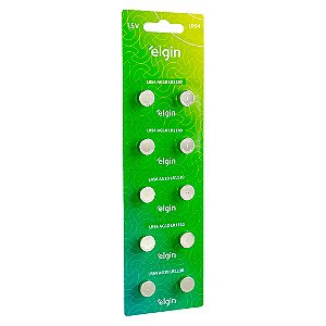 Kit com 10 Baterias Alcalinas Ag10 Lr1130 Lr54 Elgin