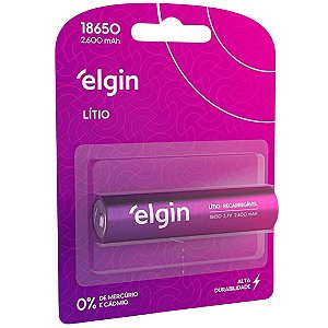 Bateria 18650 2600 Elgin