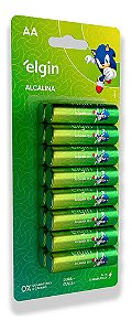 Kit com 16 Pilhas Alcalinas AA Pequena Elgin