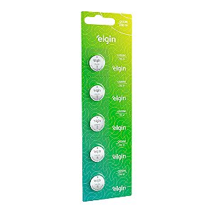 Kit com 5 Baterias Lítio Cr2016 Elgin