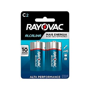 Kit com 2 Pilhas Alcalinas C Média 20120 Rayovac