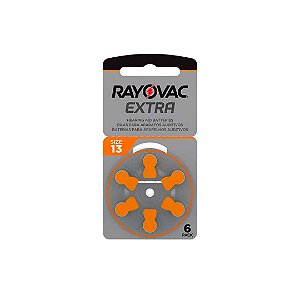 Kit com 6 Pilhas Auditivas E.Adv Act Tam13 SM-60 Rayovac