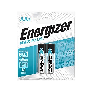 Kit com 2 Pilhas Alcalinas Max Plus AA Pequena SM-48 Energizer