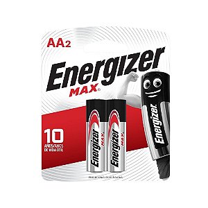 Kit com 2 Pilhas Alcalinas Max AA Pequena SM-96 Energizer