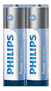 Kit com 2 Pilhas Alcalinas AAA Palito Philips