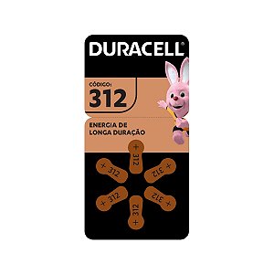 Kit com 6 Baterias Auditivas 312 Duracell