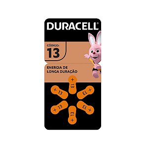 Kit com 6 Baterias Auditivas 13 Duracell
