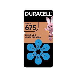 Kit com 6 Baterias Auditivas 675 Duracell