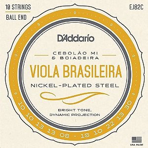 Encordoamento Para Viola Brasileira Mí EJ82C D Addario