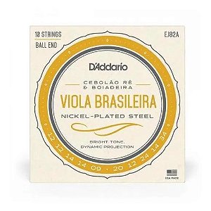 Encordoamento Para Viola Brasileira Ré EJ82 D Addario