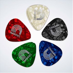 Kit com 10 Palhetas Guitarra Color 1.25mm 1CAP7 D Addario