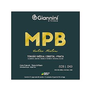 Encordoamento Violão Nylon Cristal/prata Genws Giannini