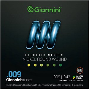 Encordoamento Guitarra Niquel Eletric .009 Geegst.9 Giannini
