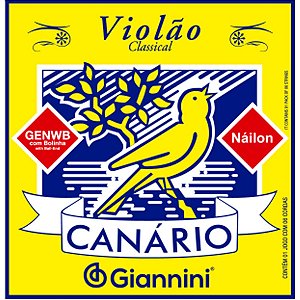 Encordoamento Cordas Violão Nylon Canário Bolinha Giannini