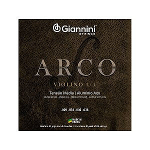 Encordoamento Para Violino Aluminio Média Geavva Giannini